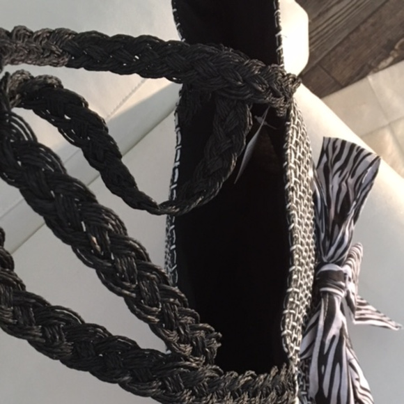 Ladies Straw Scarf Tote - Picture 2 of 3